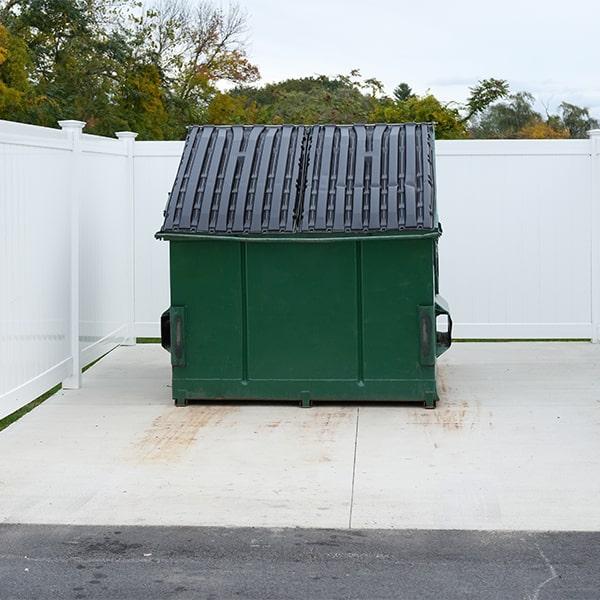 commercial dumpsters restricts certain materials from being put in their dumpsters, including hazardous waste and electronics